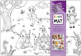 Napperon à Colorier - Lapins coquins (Clair)