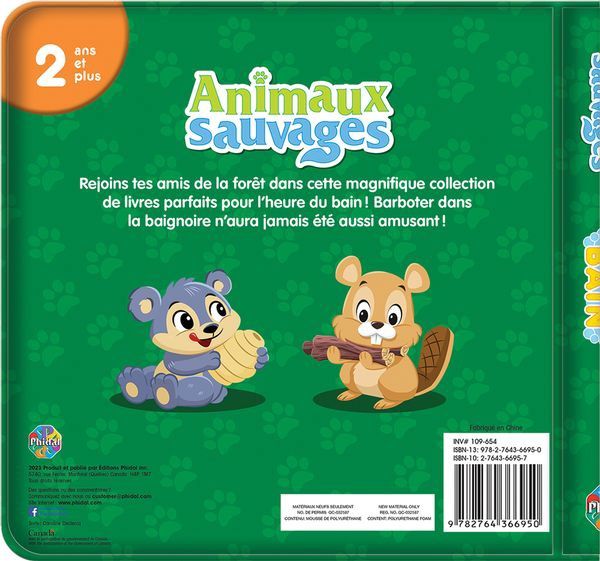 Animaux sauvages / Livre de bain