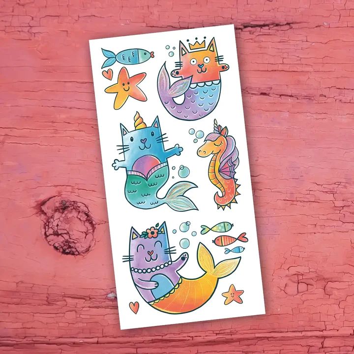 Tatouage Temporaire - Les chatsirènes