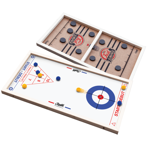 Plateau 3-EN-1 : Slingpuck / Curling / Shuffleboard (3-En-1)