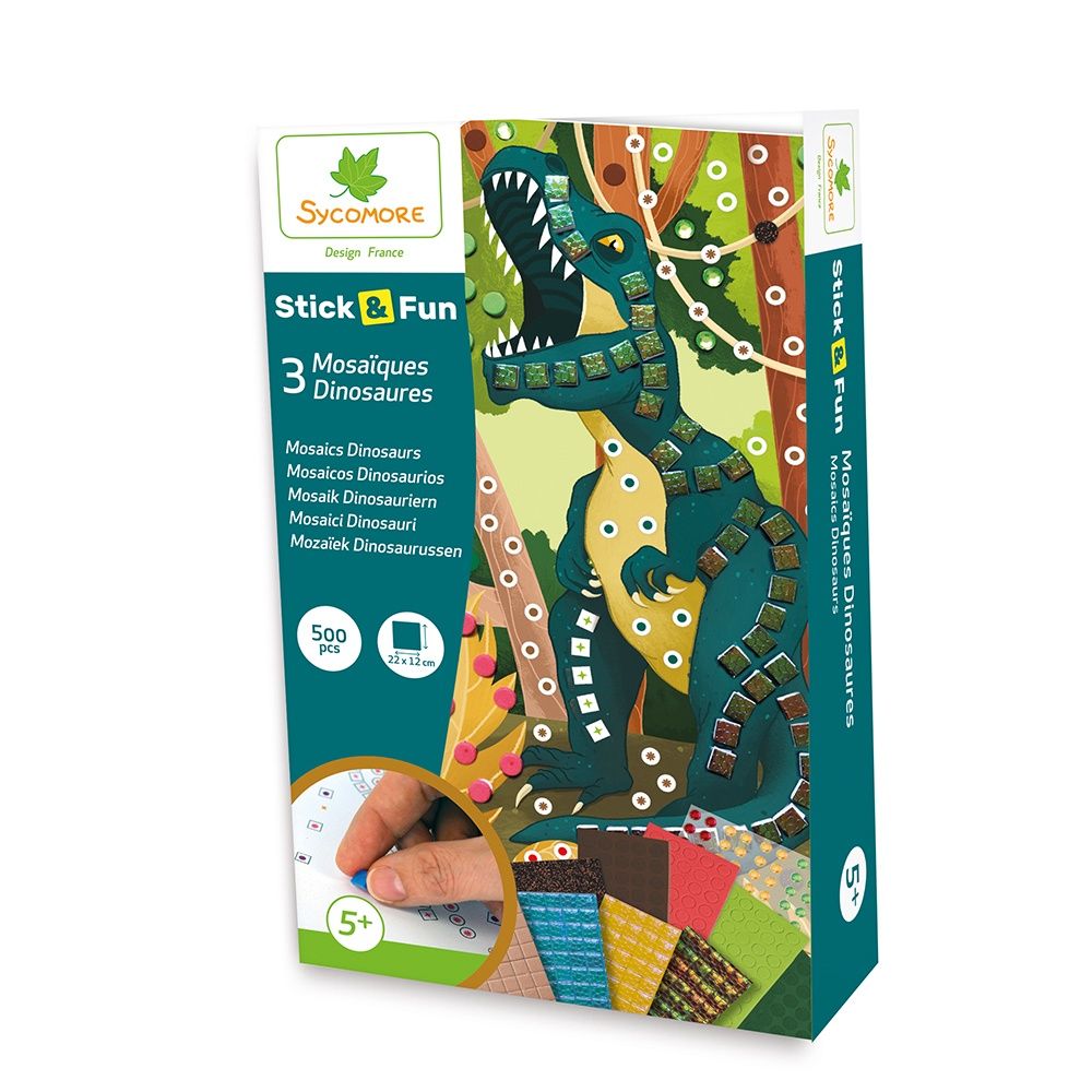 Stick&#39;N Fun / 3 Mini Mosaïques - Dinosaures