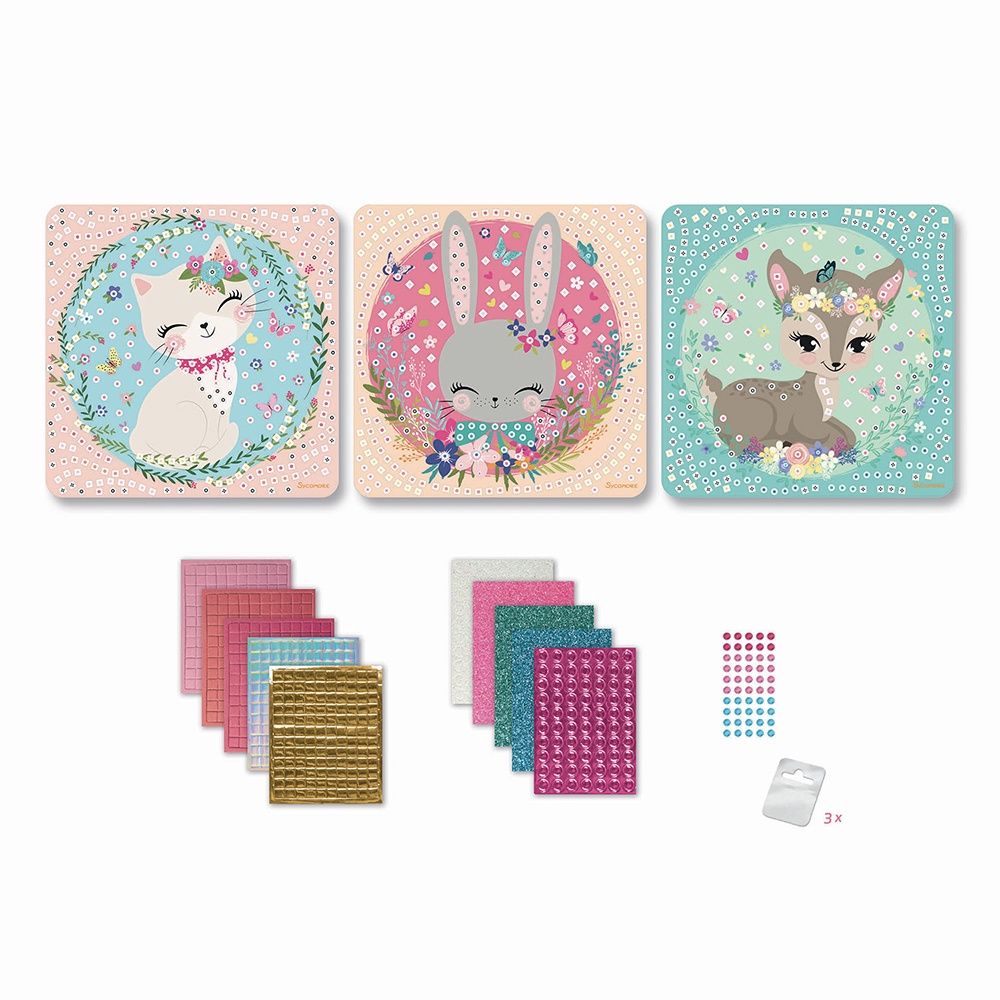 Stick&#39;N Fun / Petit modèle 3 Mosaïques - Animaux mignons