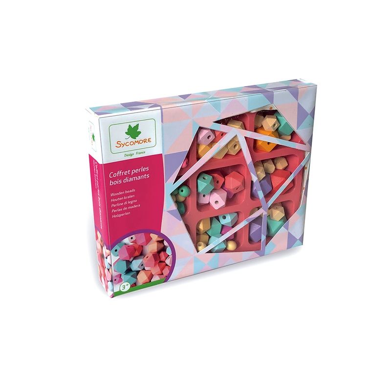 Coffret perles de Bois - Diamant (120 pcs)