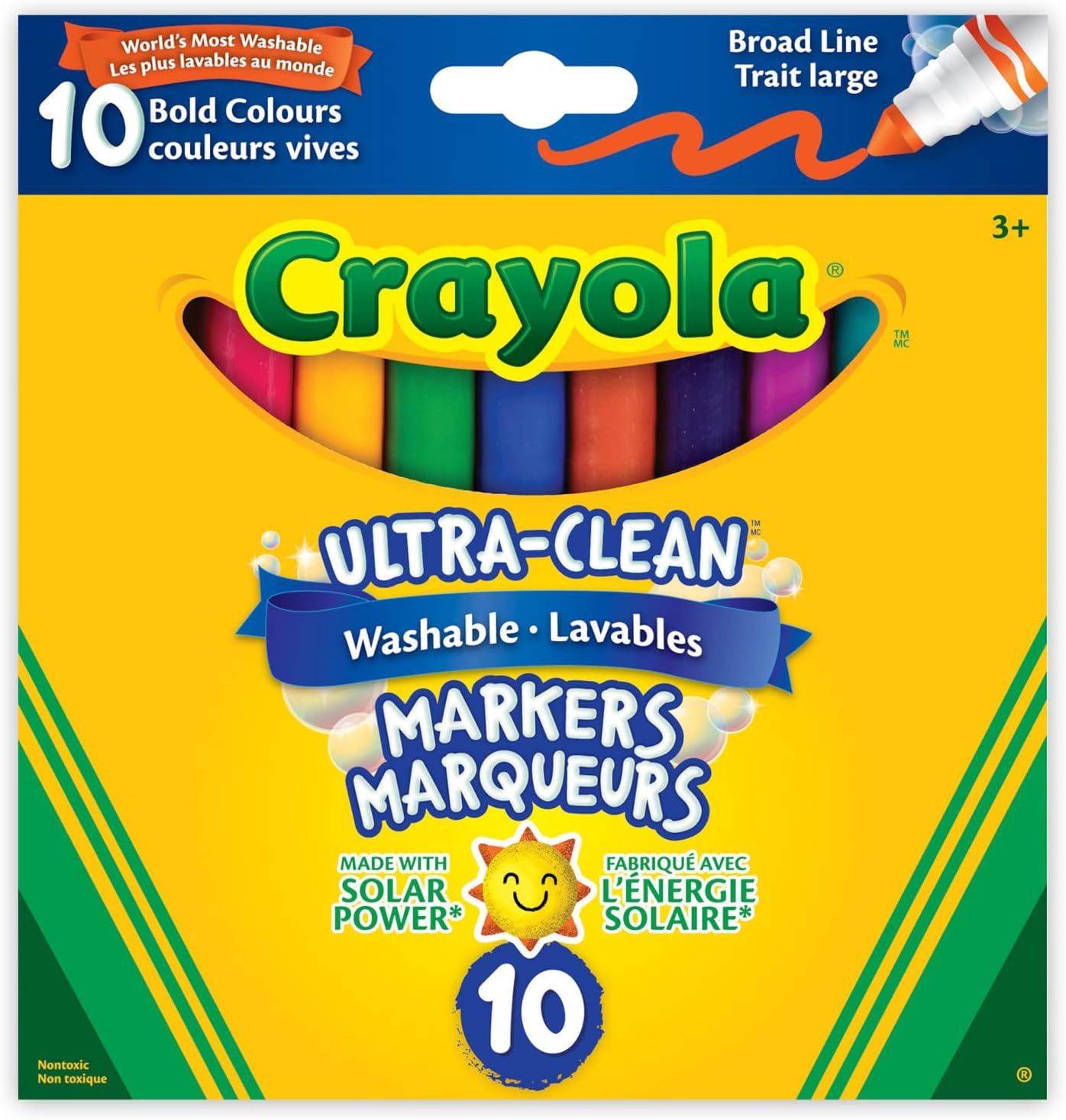 10 crayons feutres / Couleur vive