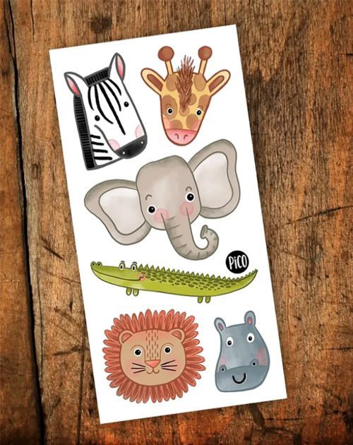 Tatouage Temporaire - Le doux safari / Sweet safari