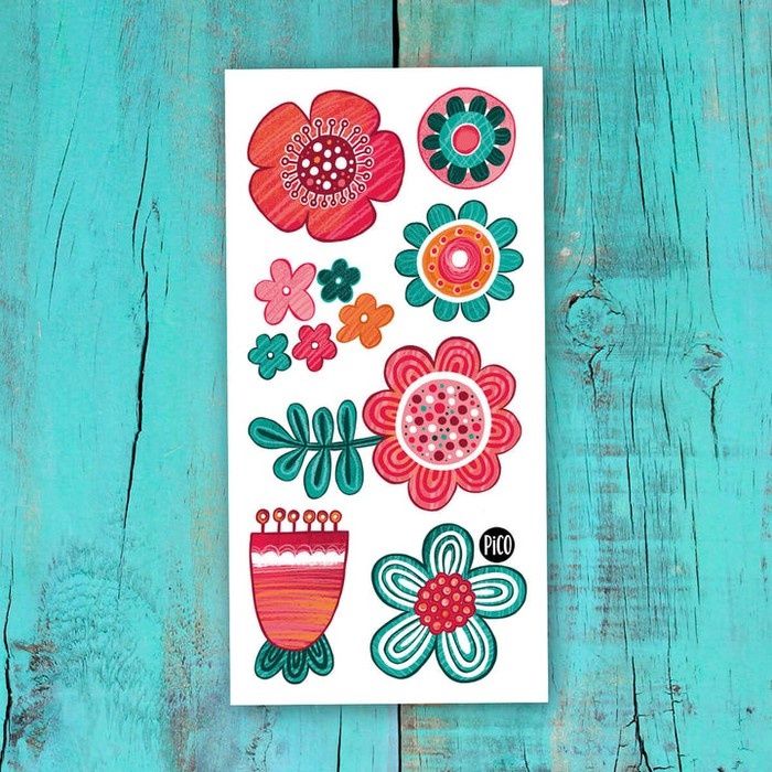 Tatouage Temporaire - Les douces fleurs / The sweet flowers
