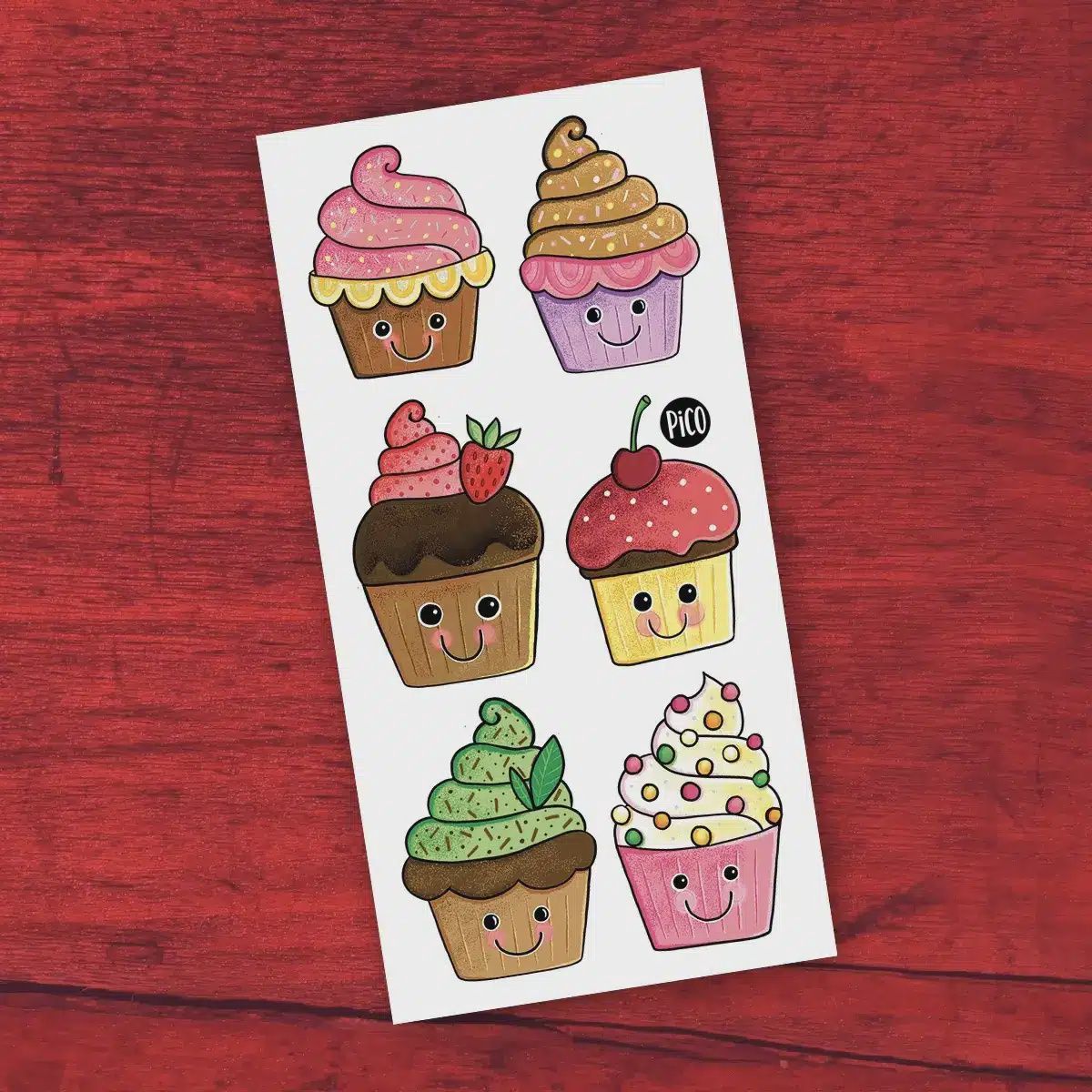 Tatouage Temporaire - Les petits gâteaux gourmands / Gourmet cupcakes