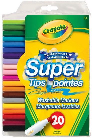 Marqueurs lavables Super pointes (20)