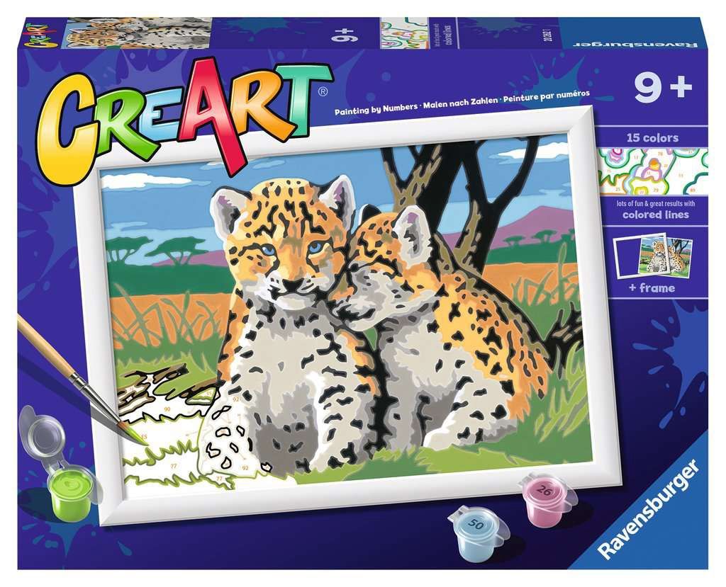 CREART - Peinture à numéros / Amis Safari (18x24 cm)