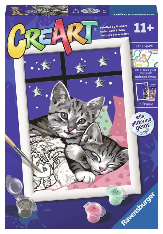 CREART - Peinture à  numéros / Chatons (12x18 cm)