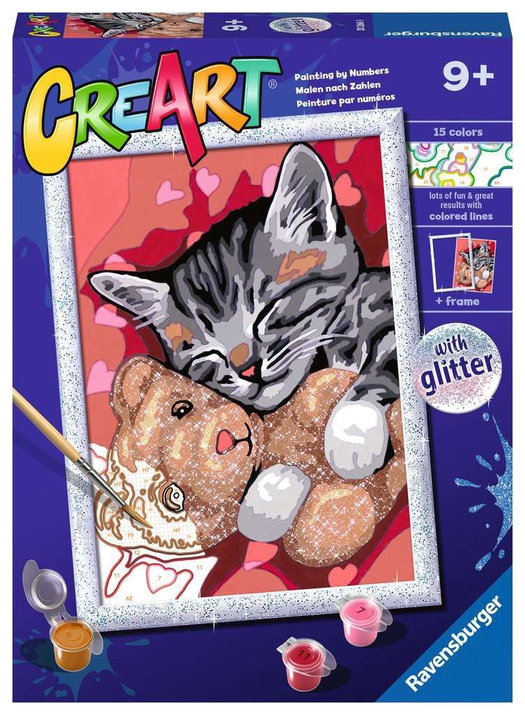 CREART - Peinture à numéros / Chatons heureux (18x24 cm)