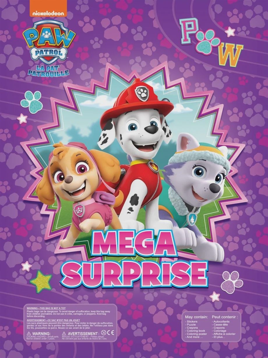 Pat'patrouille ( Rose ) - Sac mega surprise 3 chiots