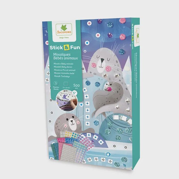 Stick&#39;N Fun / Mini 3 Mosaïques - Bébés Anim Marins