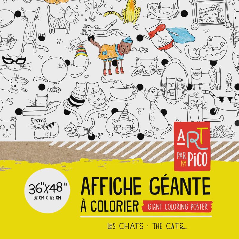 Coloriage Géant - Les chats / The Cats