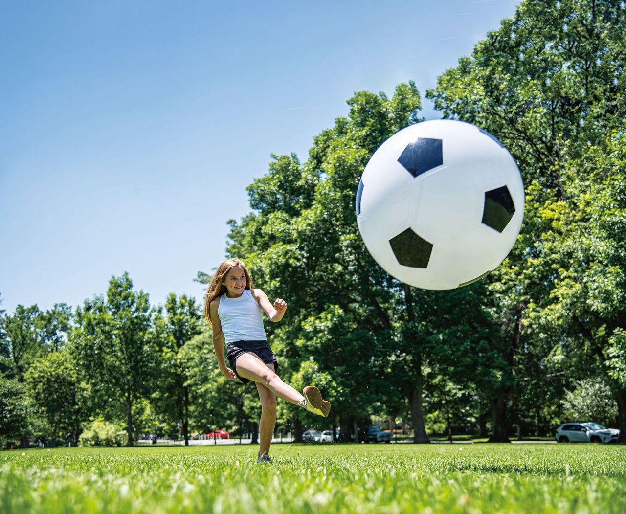 Ballon de soccer à gonfler jumbo