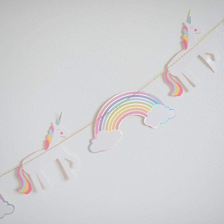 Guirlande licorne et Arc-En-Ciel