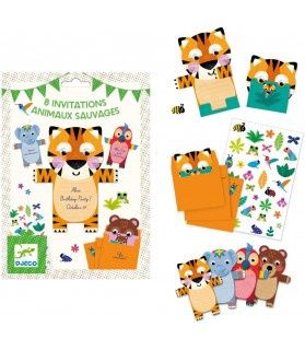 Cartes d&#39;invitation animaux sauvages