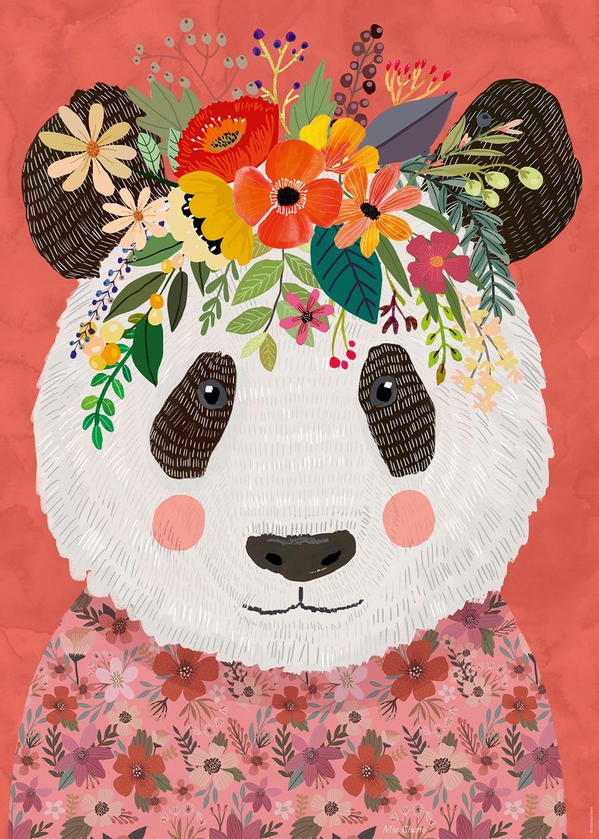 C.T. - HEYE / Cuddly Panda, Floral Friends (1000 mcx)
