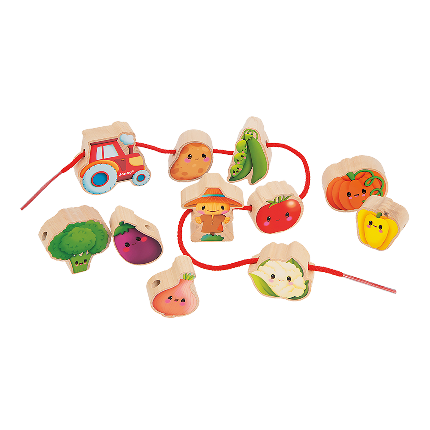Billes en légumes à enfiler