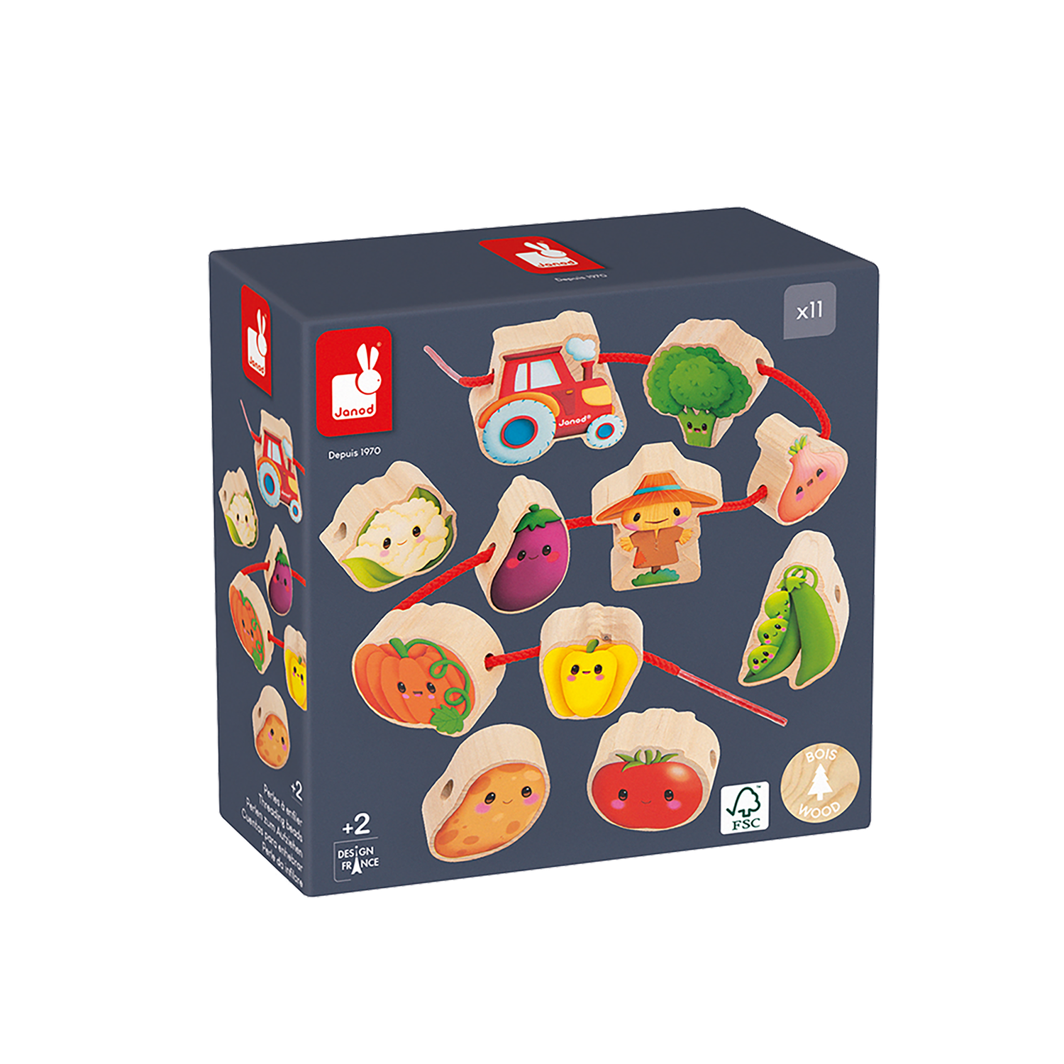 Billes en légumes à enfiler