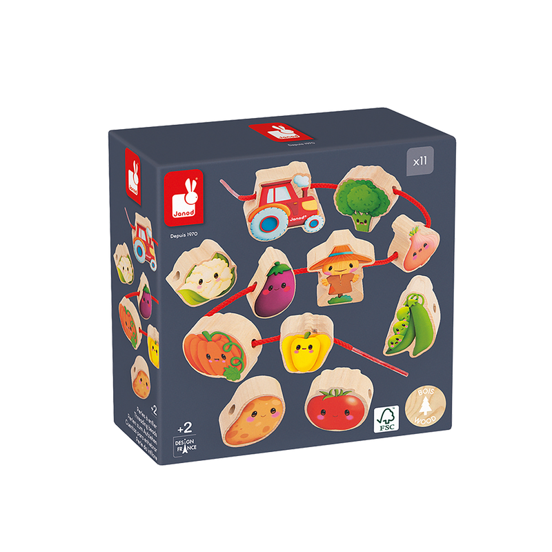 Billes en légumes à enfiler