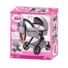 Xeo - Combi Poussette Pour Poupées - Gris