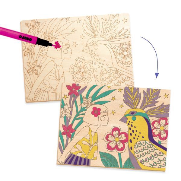 Coloriage  sur Bois / Sweet Girls