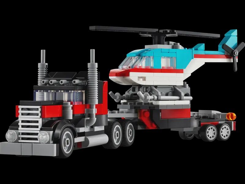 31146 / Le camion remorque avec hélicoptère