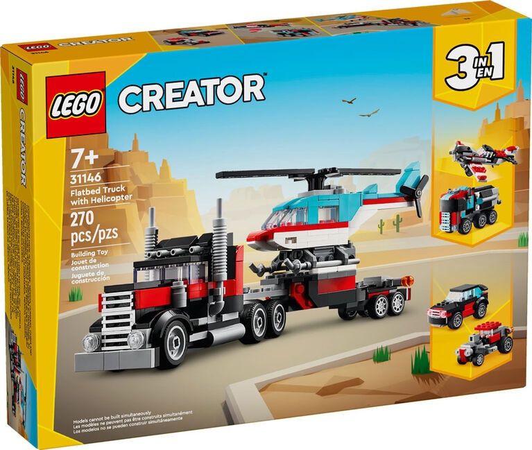 31146 / Le camion remorque avec hélicoptère