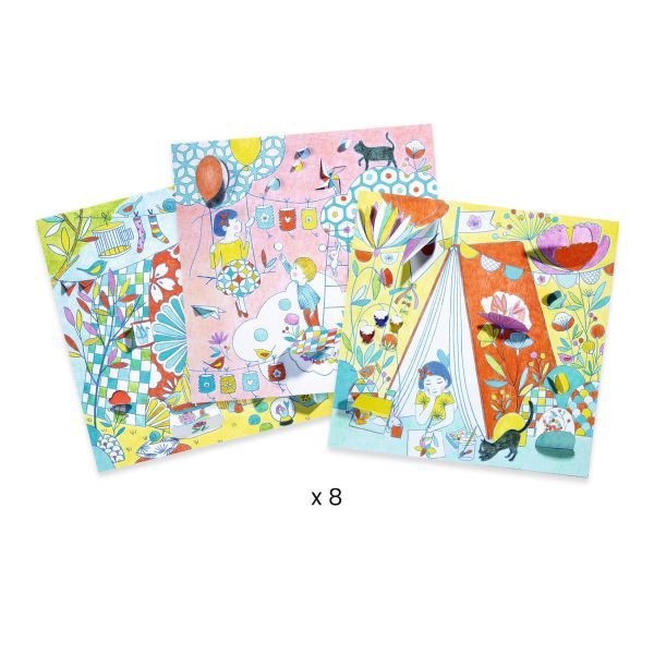 Coloriages surprises / Les cabanes de Nina