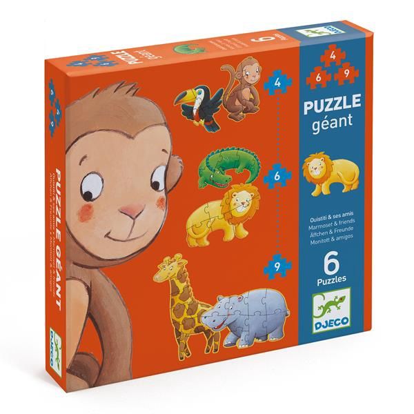 C.T. - Puzzle Géant / Ouistiti et ses amis (4, 6, 9 mcx)
