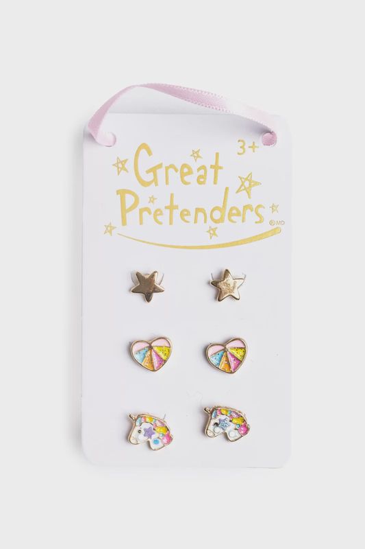 Boucles d'oreilles (3) / Étoiles, Coeur, Licorne
