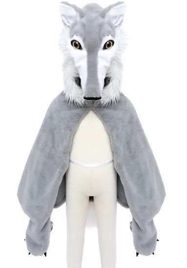 Cape avec capuchon loup (4-6)