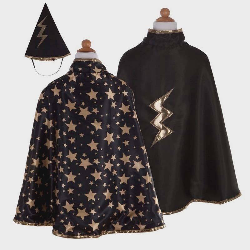 Cape et chapeau de sorcier