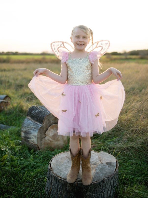 Robe Papillon doré (5-7)