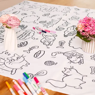 Nappe et Napperon à Colorier