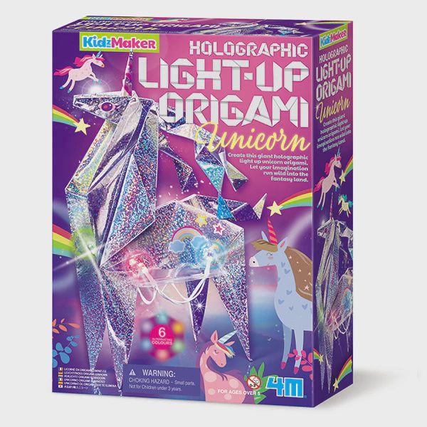 Holographic Light-Up Origami Unicorn / Origami licorne holographique