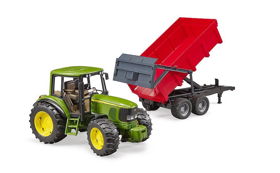 John Deere 6920 avec remorque benne