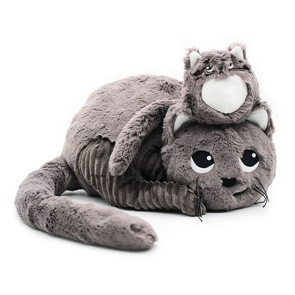 Maman-bébé / Miaou le chat - Gris