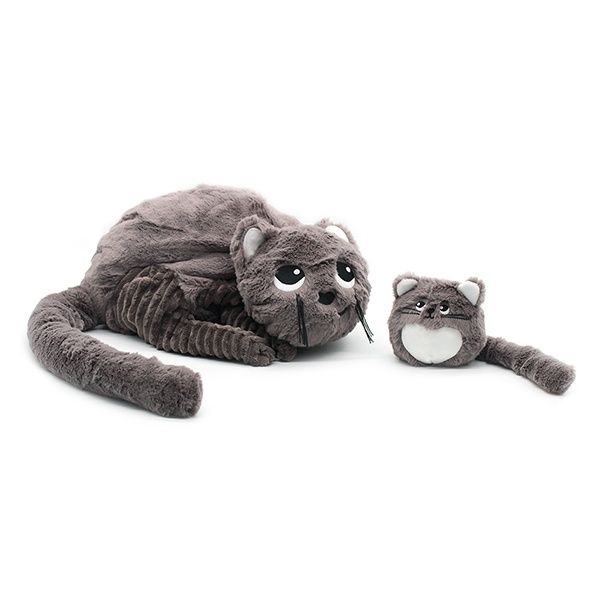 Maman-bébé / Miaou le chat - Gris