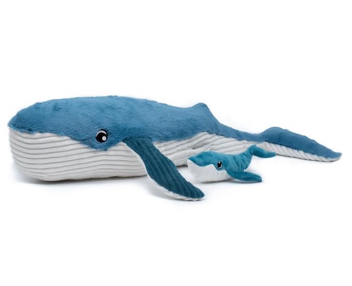 Maman-bébé / Gravillou la baleine - Bleu
