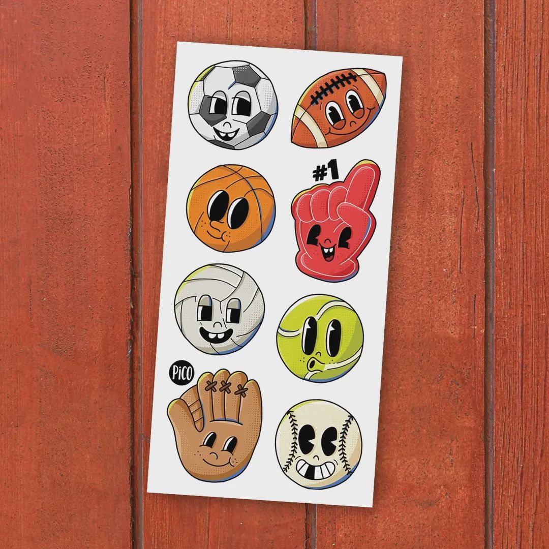 Tatouage temporaire - Ballons sportifs