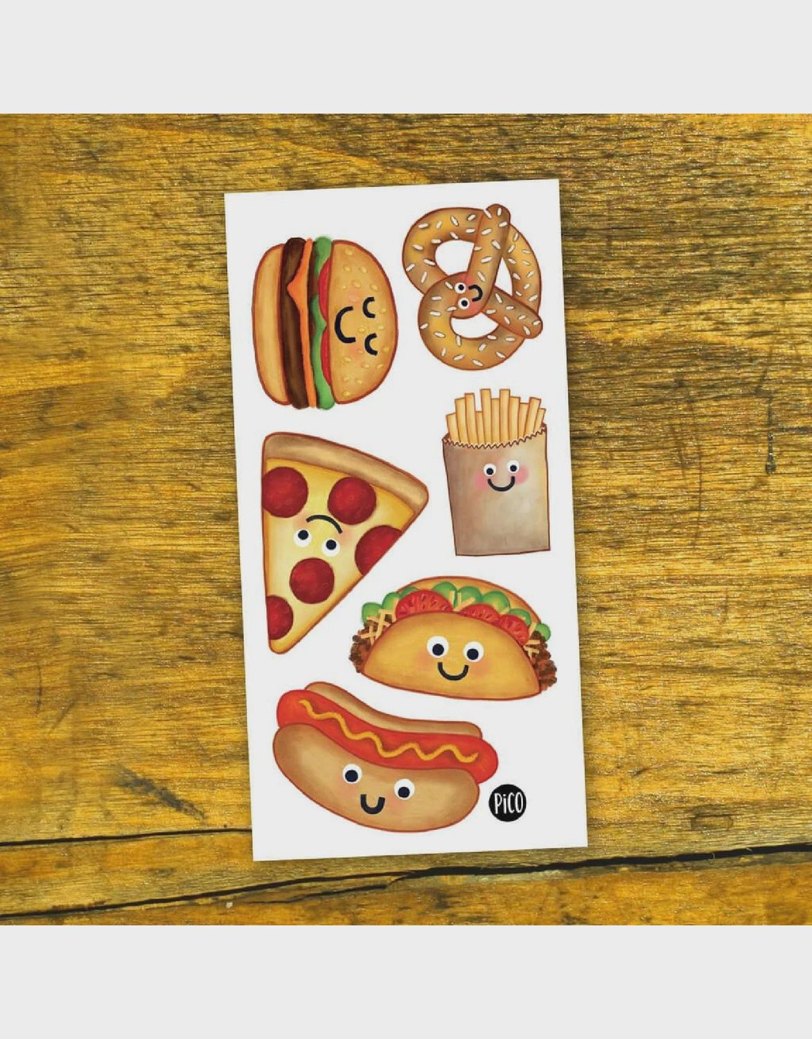 Tatouage Temporaire - Les gâteries salées / Salty treats