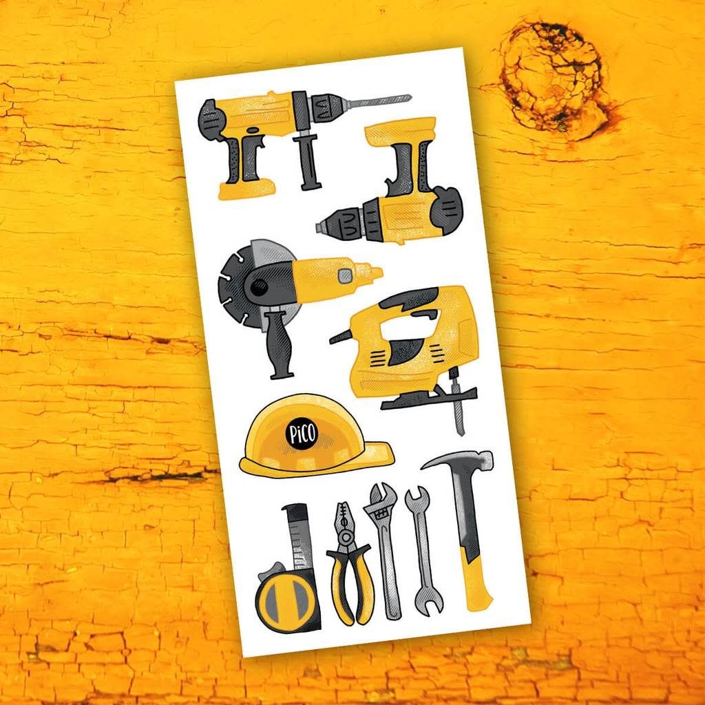 Tatouage Temporaire - Les outils de construction / Construction tools