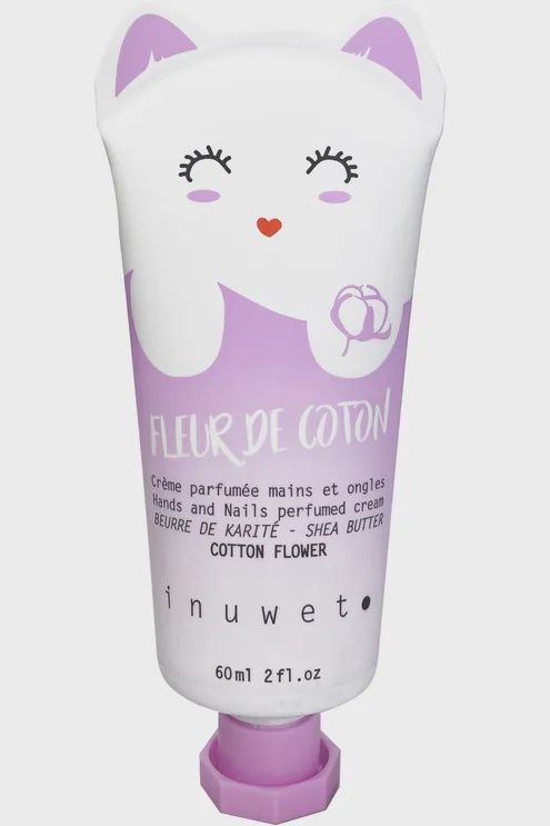 Crème à mains chat / Fleur de coton