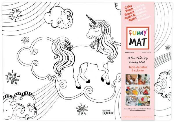 Napperon à Colorier - Licorne (Blanc)