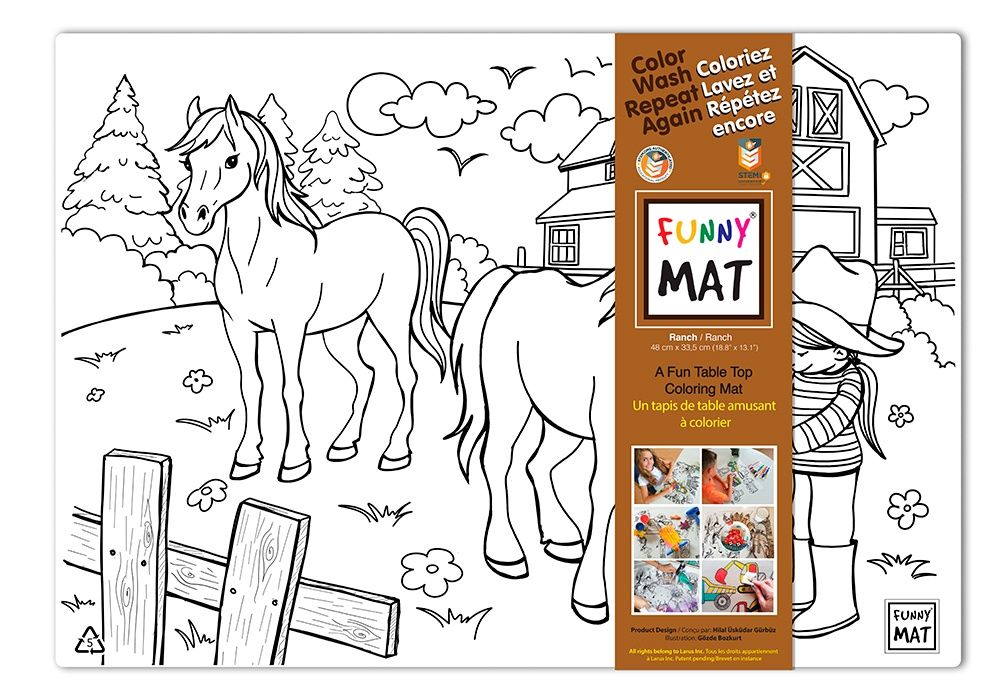 Napperon a colorier - Ranch (Clair)