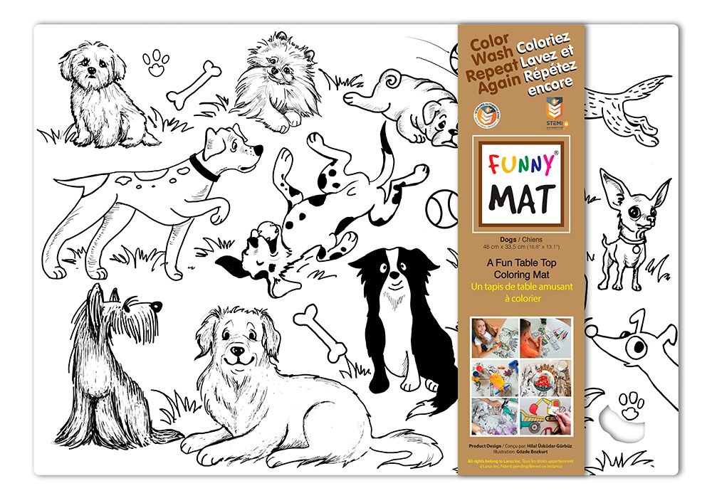 Napperon a colorier - Chiens (Chiens)