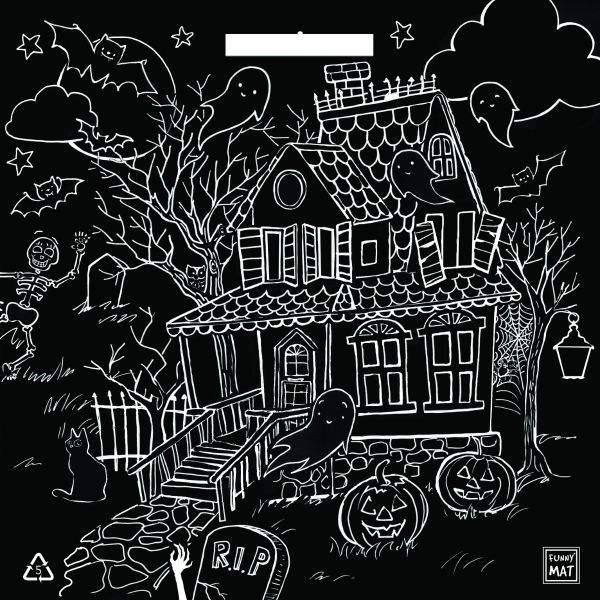 Napperon à Colorier - Halloween (Noir)