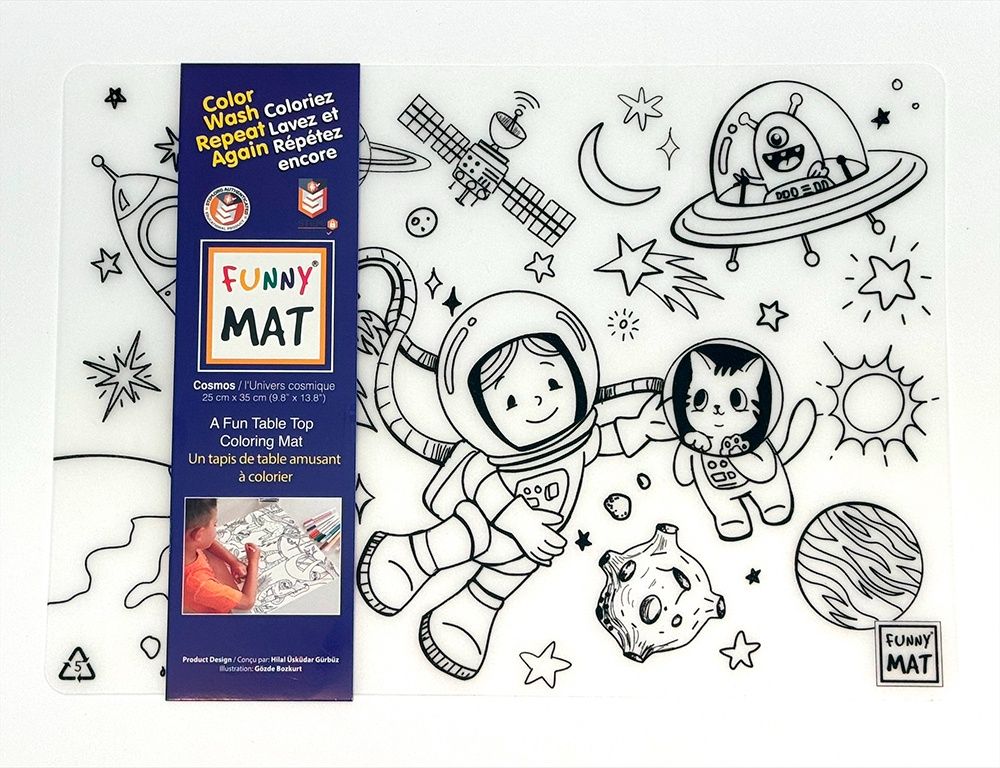 Napperon a colorier - L&#39;Univers cosmique (Clair)